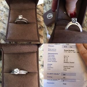 .73 perfect cut engagement ring.